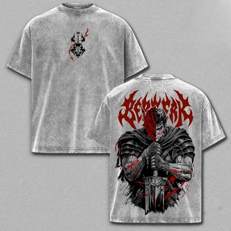 T-shirt Guts — Berserk Oversize Retro Washed Unisexe